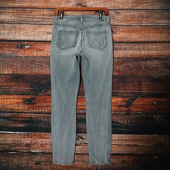 Goldsign Jeans Size 27 Virtual Skinny Ankle Distressed Gray Denim Stretch USA - Picture 3 of 9